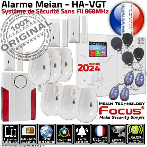 Réserve PACK FOCUS ST-VGT 2G Sans-Fil TCP-IP Système Magasin Alarme Ethernet abonnement Surveillance Sécurité Connecté sans 868M