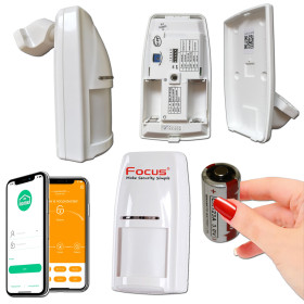 Avertissement Pyroélectrique FOCUS Hyperfréquence Mouvement 433MHz Détecteur Centrale Connectée Maison Micro-Ondes Appartement A