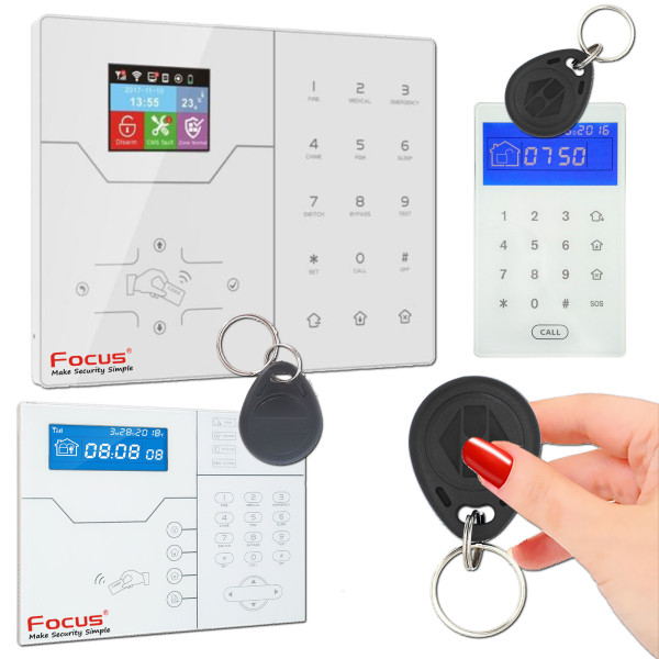 Sous-Sol Carte RFID Activation Connecté FOCUS IP GSM Meian Désarmement Appartement Système Alarme 4G ORIGINAL Sécurité Maison Zo