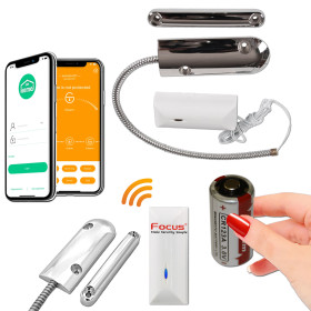 Magnétique Détecteur Commerce ORIGINAL Système Sécurité Garage GSM Connecté Fenêtre Portail Grange Capteur Dépôt Coulissante Por